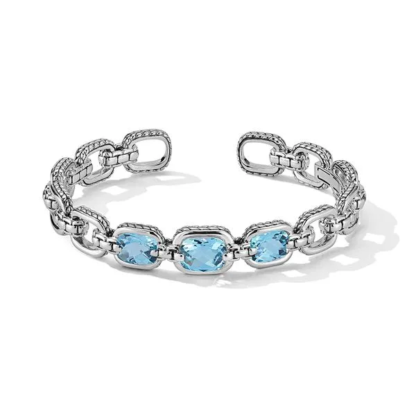 Sky Blue Topaz Link Cuff Bangle Mitchell's Jewelry Norman, OK