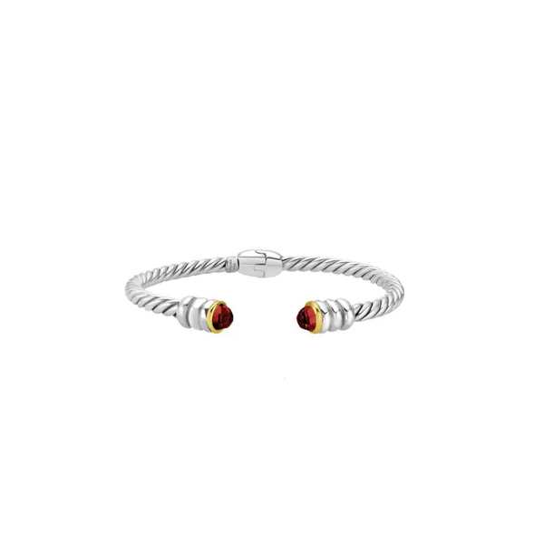 Garnet Cuff Bangle Bracelet Mitchell's Jewelry Norman, OK