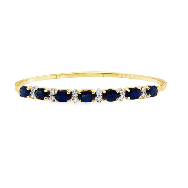 Sapphire And Diamond Bangle Bracelet Mitchell's Jewelry Norman, OK