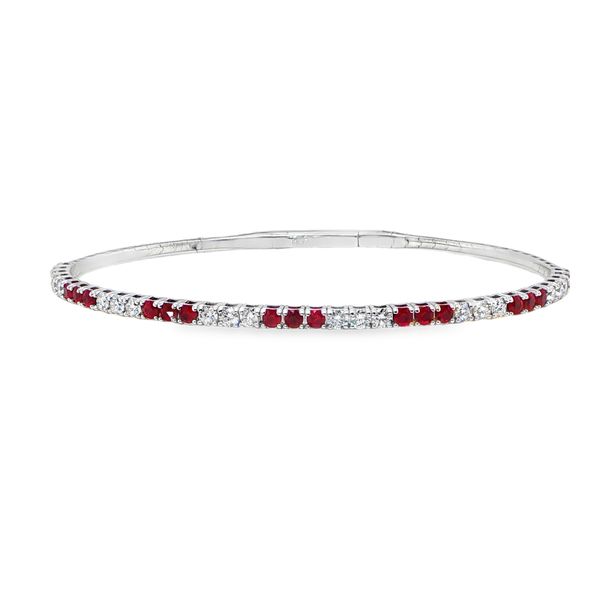 Ruby And Diamond Bangle Bracelet Mitchell's Jewelry Norman, OK