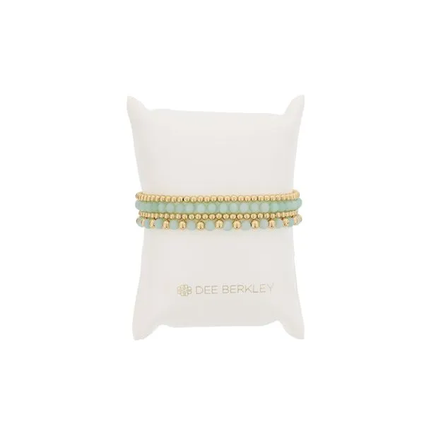 Robin Egg and Gold Set of Bracelets by Dee Berkley Mitchell's Jewelry Norman, OK