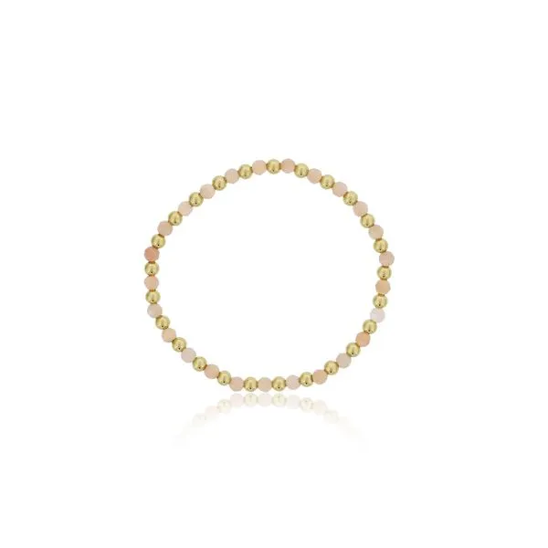 Peach Moonstone Beaded Bracelet by Dee Berkley Mitchell's Jewelry Norman, OK