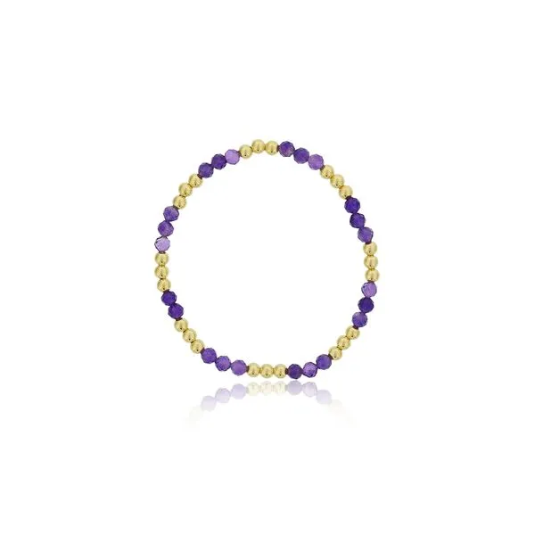 Amethyst and Gold Beaded Bracelet by Dee Berkley Mitchell's Jewelry Norman, OK