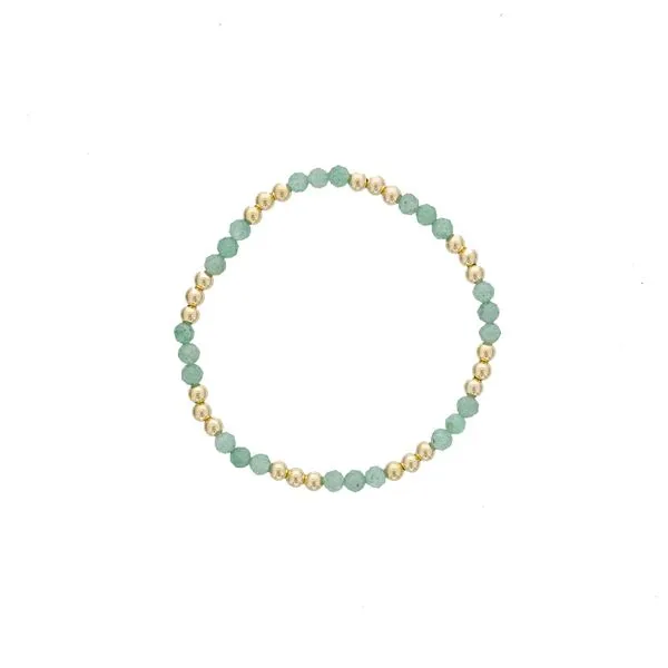 Aventurinet and Gold Beaded Bracelet by Dee Berkley Mitchell's Jewelry Norman, OK