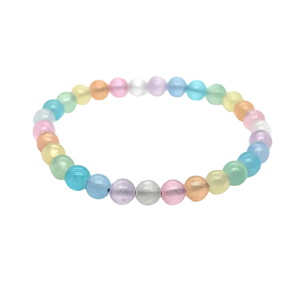 Rainbow Selenite Bead Bracelet Mitchell's Jewelry Norman, OK