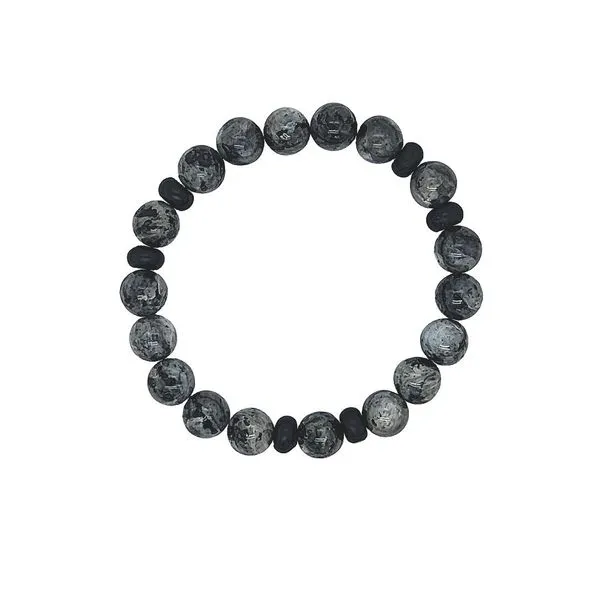Dark Labradorite Men's Beaded Bracelet by Dee Berkley Mitchell's Jewelry Norman, OK