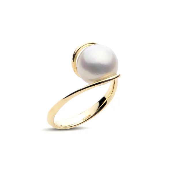 Modern Pearl Ring in Yellow Gold 001 300 00145 Mitchell s