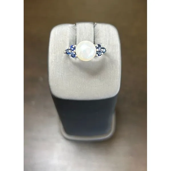 Fresh Water Pearl And Sapphire Ring Mitchell's Jewelry Norman, OK