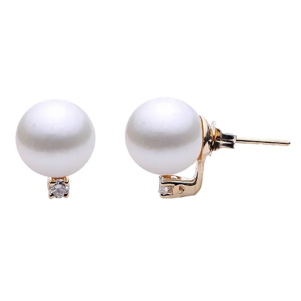 Pearl And Diamond Stud Earrings Mitchell's Jewelry Norman, OK