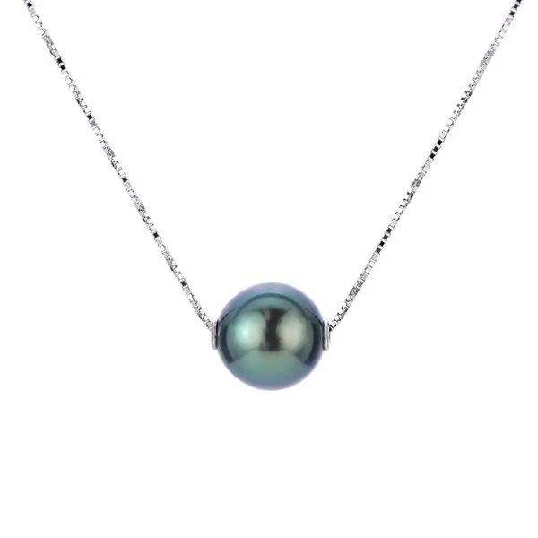 Solitaire Black Tahitian Pearl Necklace Mitchell's Jewelry Norman, OK