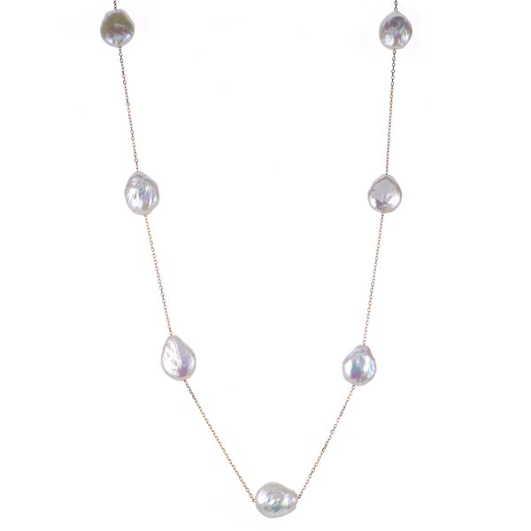 Keshi Pearl Station Necklace Mitchell's Jewelry Norman, OK