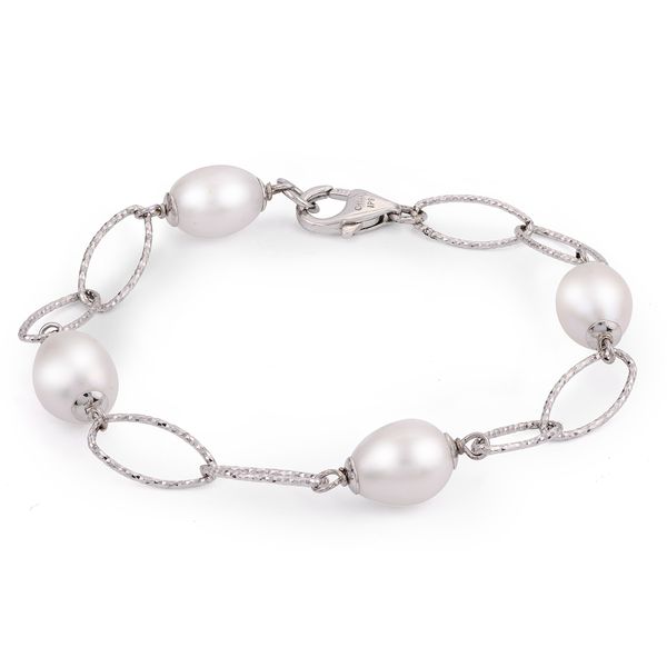 Pearl Station Bracelet by Imperial Mitchell's Jewelry Norman, OK