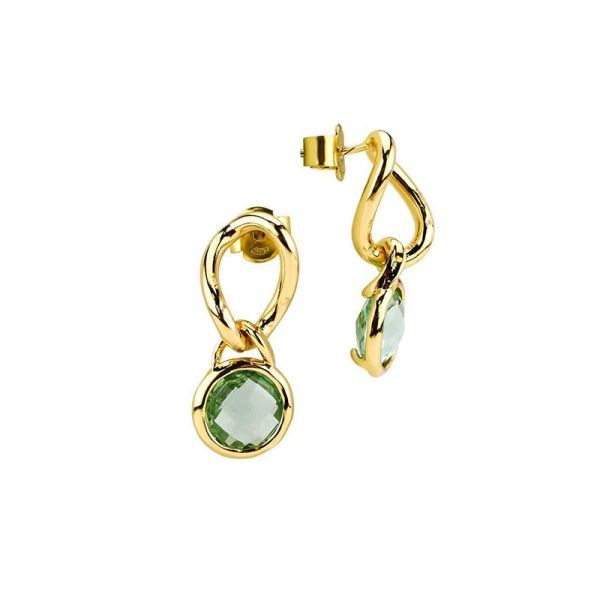 Green Amethyst Crystal Pendant Gold Earrings Mitchell's Jewelry Norman, OK