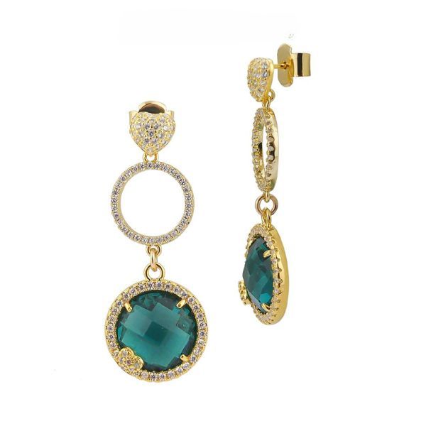 Green Heart Drop Earrings Mitchell's Jewelry Norman, OK