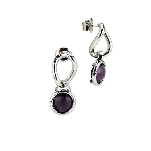 Amethyst Crystal Pendant Silver Earrings Mitchell's Jewelry Norman, OK