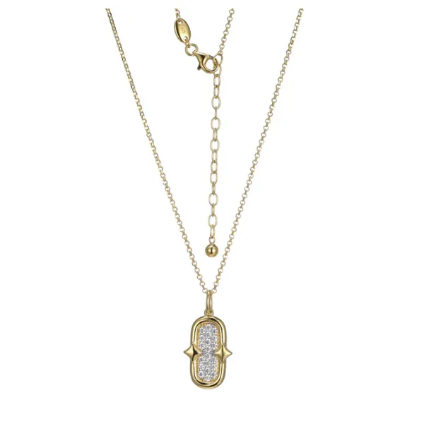 Plated Yellow Gold And CZ Necklace Mitchell's Jewelry Norman, OK