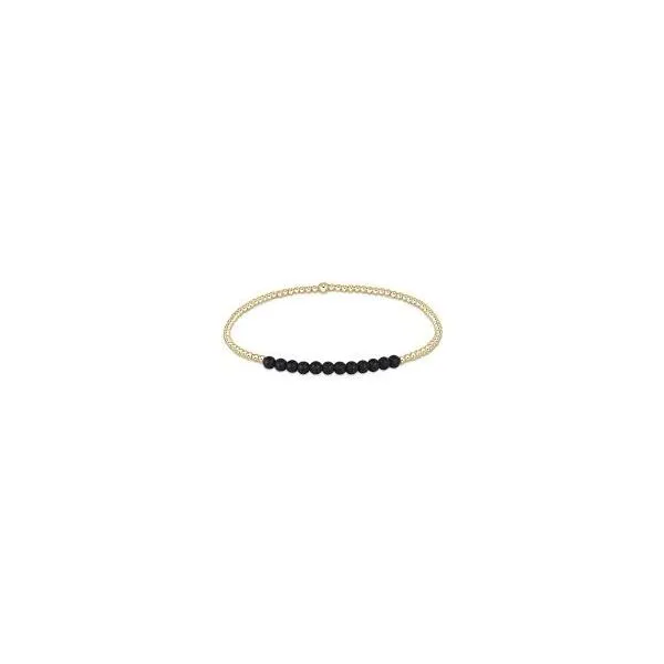 Gold Bliss Bracelet with Matte Onyx by E Newton Mitchell's Jewelry Norman, OK