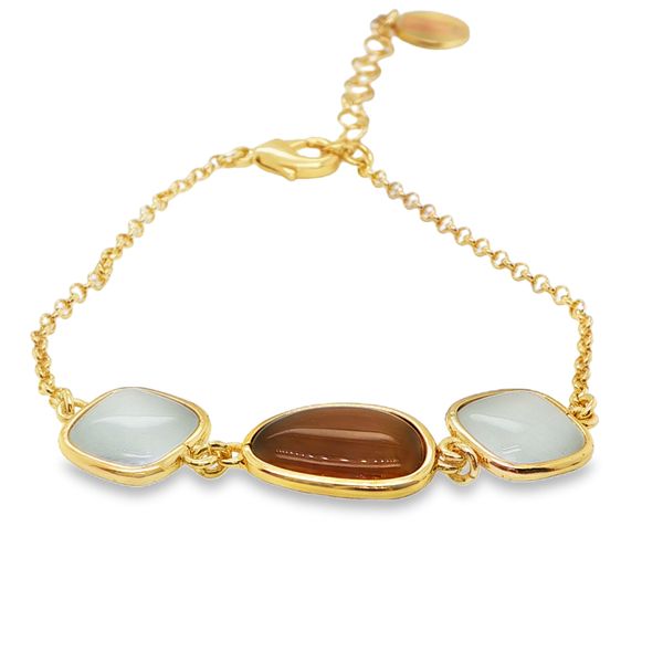 Gold Plated Oval Link Bracelet Mitchell's Jewelry Norman, OK