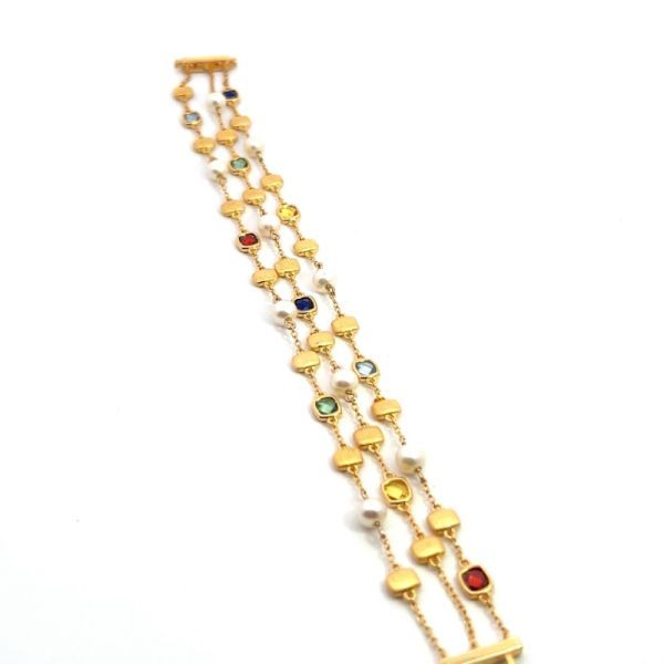 Pearly Gems Cushion Drop Bracelet Mitchell's Jewelry Norman, OK