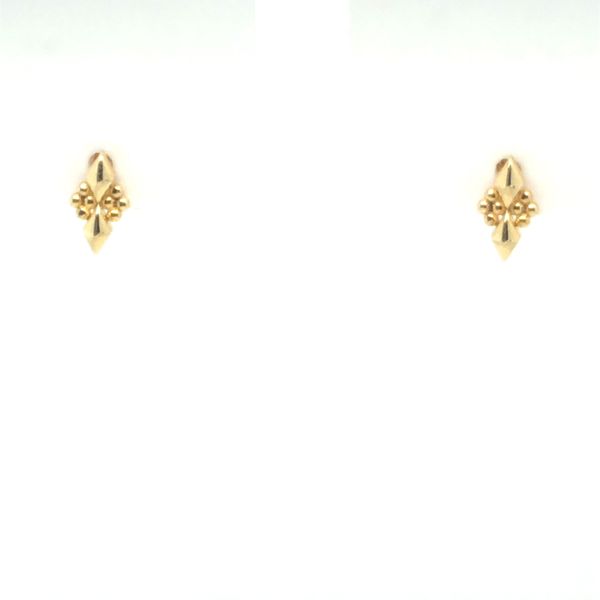 Geometric Gold Stud Earrings Mitchell's Jewelry Norman, OK