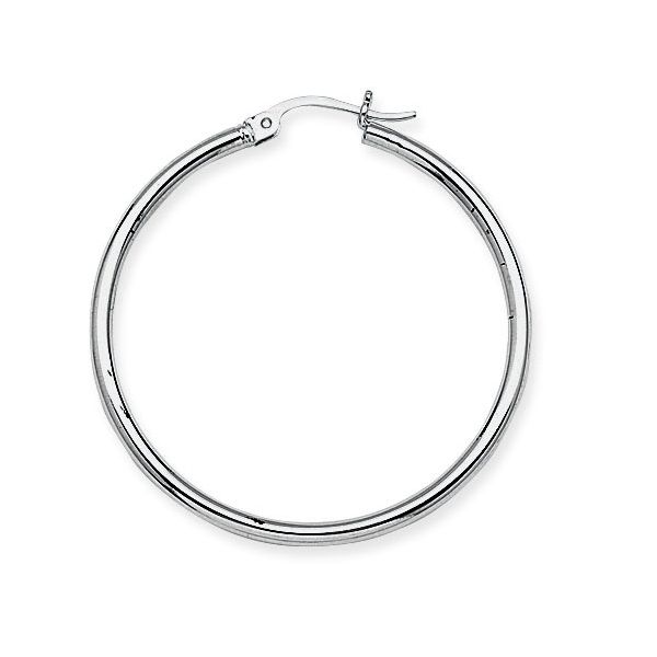 White Gold Hoop Earrings Mitchell's Jewelry Norman, OK