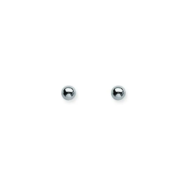 Classic Ball Earrings in White Gold Mitchell's Jewelry Norman, OK