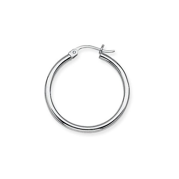 Classic White Gold Hoops by Midas Mitchell's Jewelry Norman, OK