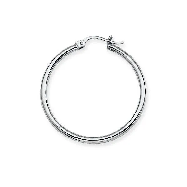 Classic White Gold Hoops Mitchell's Jewelry Norman, OK