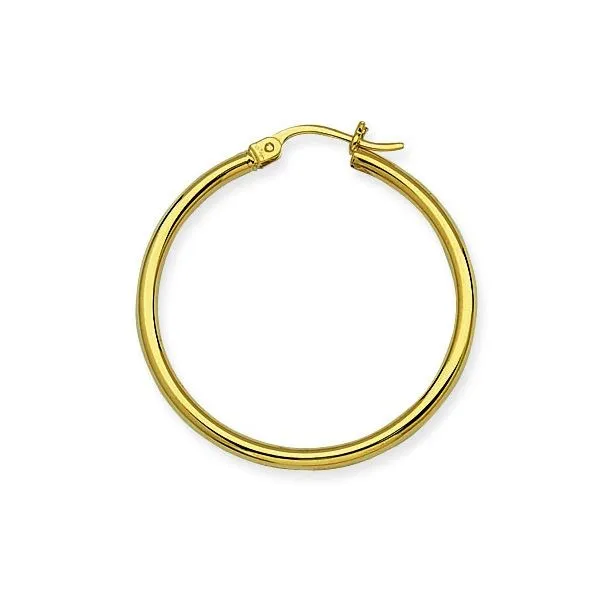 Thin Yellow Gold Hoops Mitchell's Jewelry Norman, OK