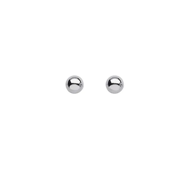 White Gold Ball Stud Earrings by Midas Mitchell's Jewelry Norman, OK