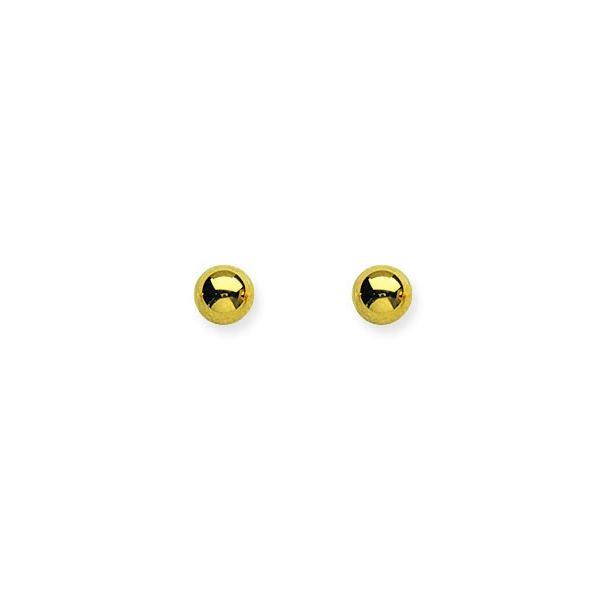 Yellow Gold Ball Stud Earrings Mitchell's Jewelry Norman, OK