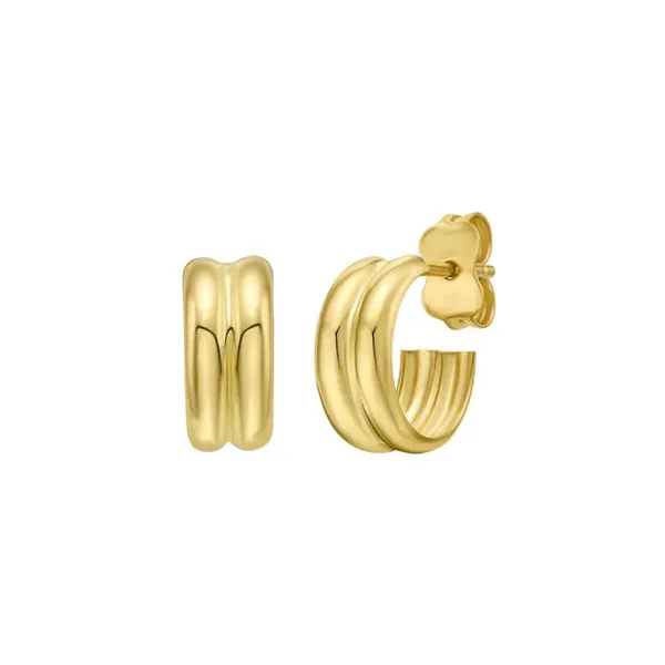 Gold C-Hoop Earrings Mitchell's Jewelry Norman, OK