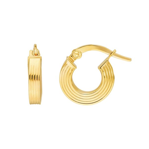 Gold Lined Square Hoop Earrings Mitchell's Jewelry Norman, OK