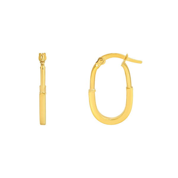 Gold Oval Hoop Earrings Mitchell's Jewelry Norman, OK