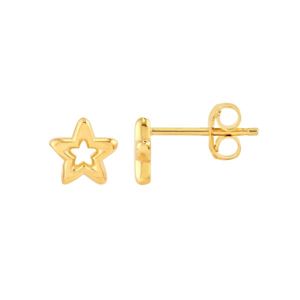 Gold Star Stud Earrings Mitchell's Jewelry Norman, OK