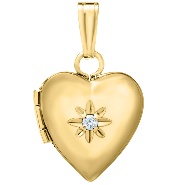 Gold Heart Locket Necklace Mitchell's Jewelry Norman, OK