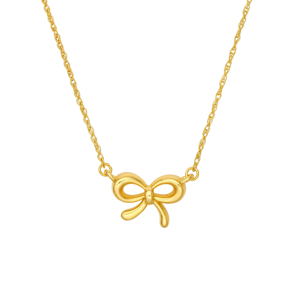 Gold Bow Necklace Mitchell's Jewelry Norman, OK