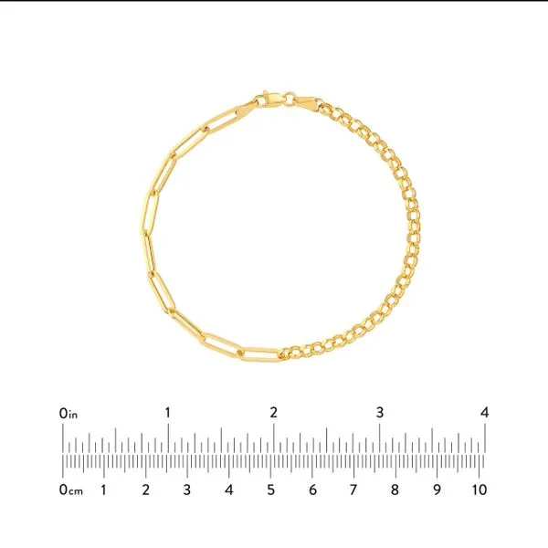 Yellow Gold Paperclip Bracelet Mitchell's Jewelry Norman, OK