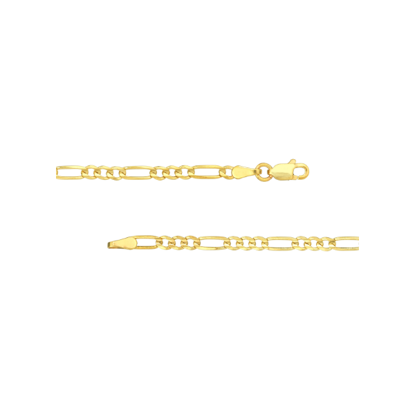 Gold Concave Figaro Bracelet Mitchell's Jewelry Norman, OK