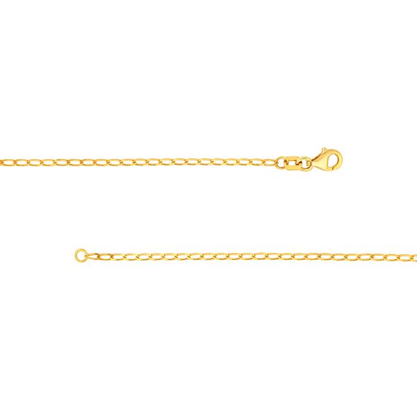 Gold Long Link Curb Chain Bracelet Mitchell's Jewelry Norman, OK