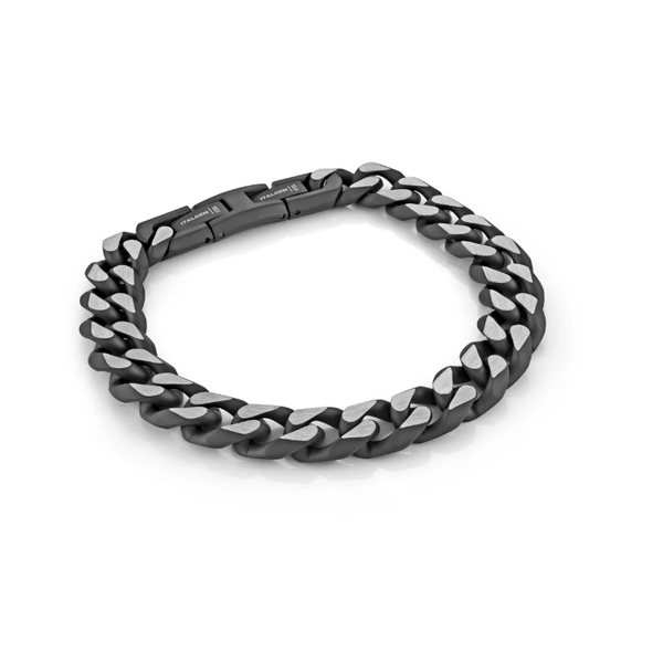 Gunmetal Diamond Cut Curb Link Bracelet Mitchell's Jewelry Norman, OK