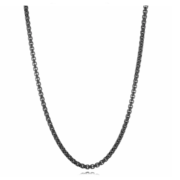 Matte Black Round Box Chain Mitchell's Jewelry Norman, OK