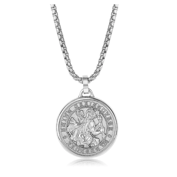 Stainless Steel Saint Christopher Necklace Mitchell's Jewelry Norman, OK