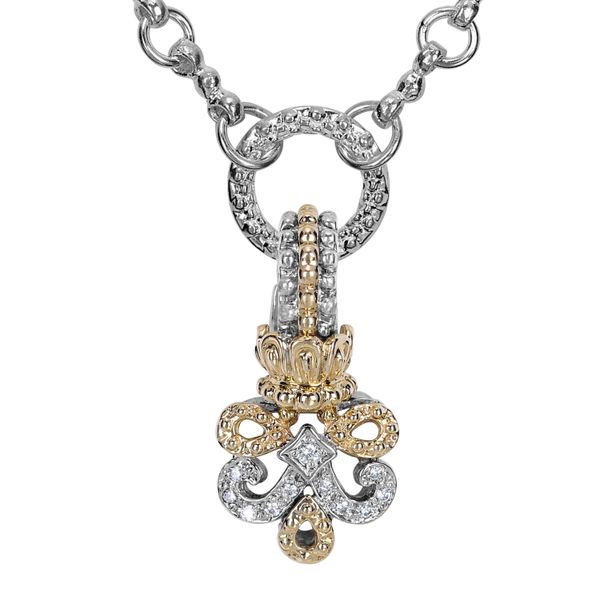 Vahan 14k yellow gold and sterling silver diamond pendant Mitchell's Jewelry Norman, OK