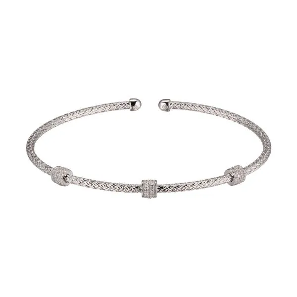 Sterling Silver Cuff Station Bracelet by Charles Garnier Mitchell's Jewelry Norman, OK