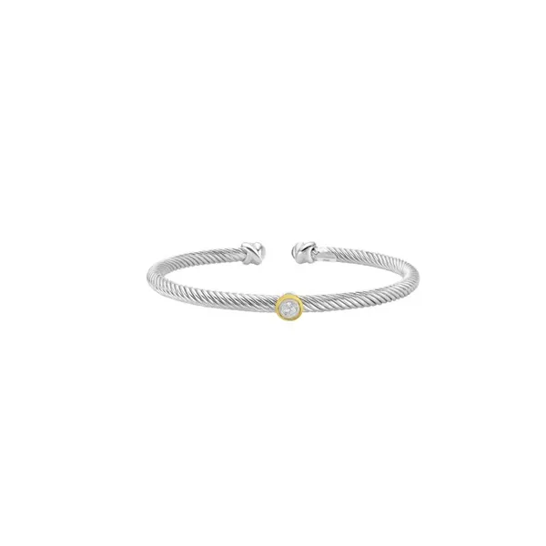 Silver And Gold Diamond Bangle Mitchell's Jewelry Norman, OK