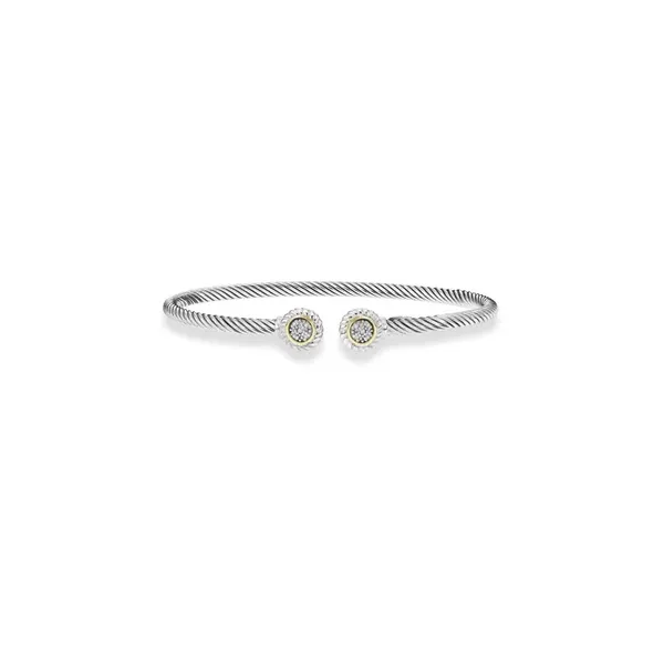 Silver And Gold Diamond Bangle Mitchell's Jewelry Norman, OK