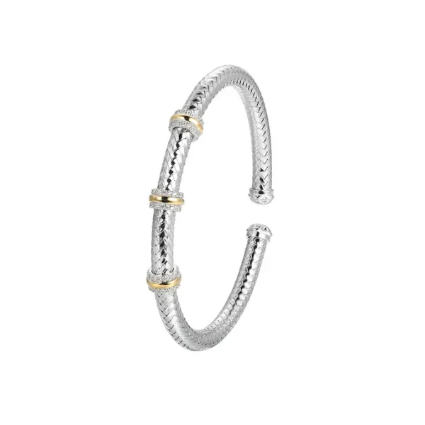 Silver And 18 Karat Yellow Gold Plated Cuff Mitchell's Jewelry Norman, OK