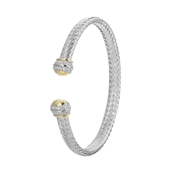 Silver And 18 Karat Yellow Gold Plated Cuff Mitchell's Jewelry Norman, OK