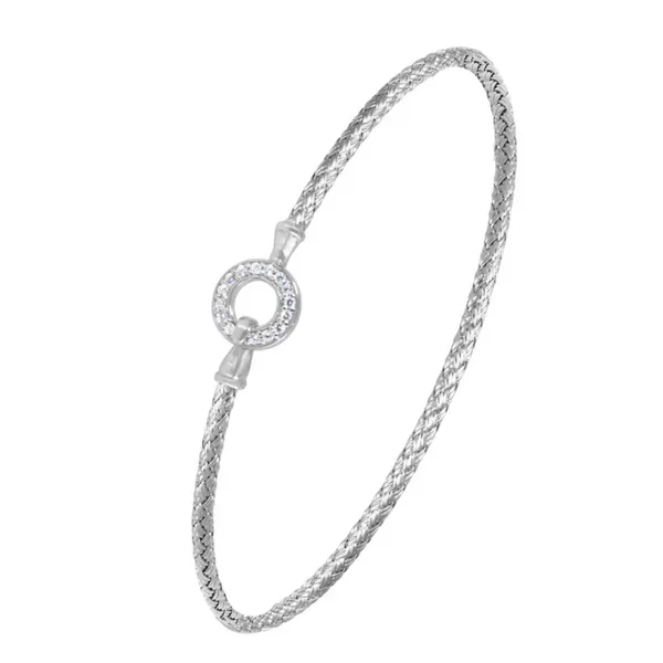 Sterling Silver CZ Bangle Bracelet Mitchell's Jewelry Norman, OK